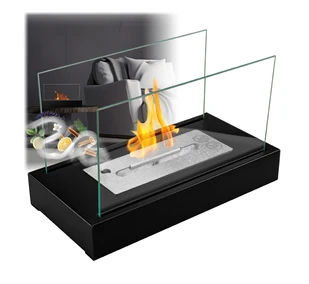 Biokominek Glow Aroma Czarny Mat Wbudowany AROMATYZER Ergo Heat