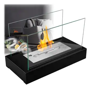 Biokominek Glow Aroma Czarny Mat Wbudowany AROMATYZER Ergo Heat
