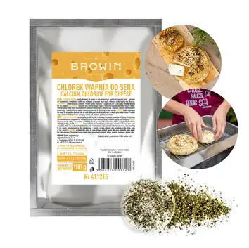 Chlorek wapnia do produkcji sera 100 g BROWIN
