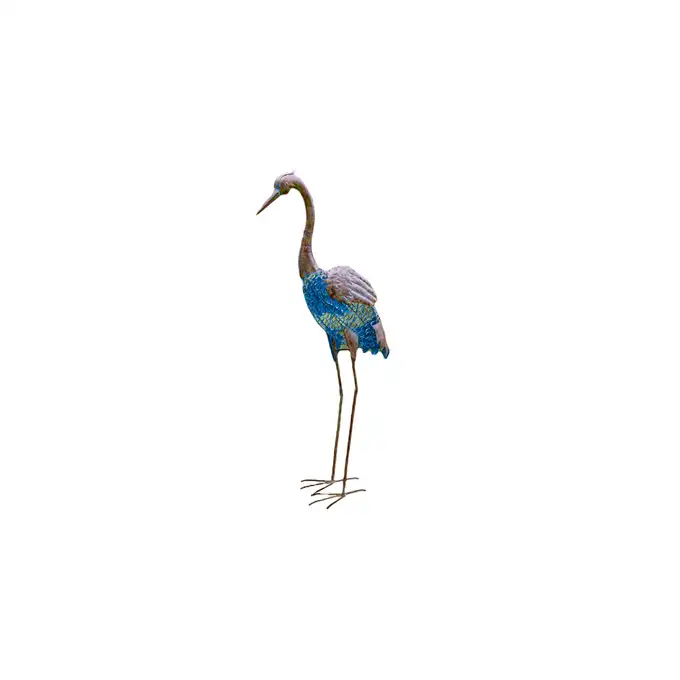 Dekoracja ogrodowa ozdobna Czapla Heron metalowa