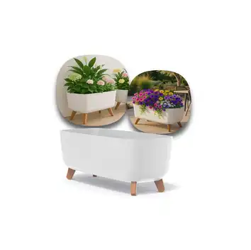 Doniczka Gracia Case 58 cm na nóżkach DGCL600 biały