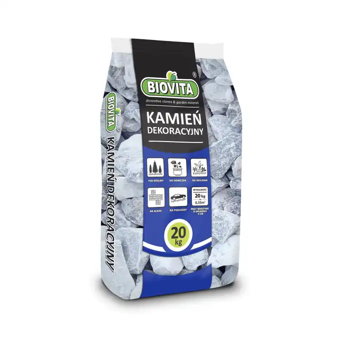 Kamień dekoracyjny ICE BLUE błękitny 50-70 mm 20 kg BIOVITA