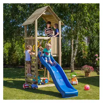 Plac zabaw Fungoo CAROL 1 KDI drewniany domek ze zjeżdżalnią
