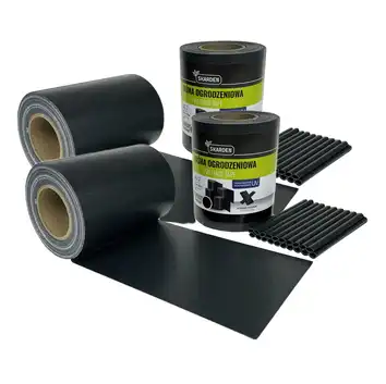 SKARDEN Taśma ogrodzeniowa PVC 2 szt. 19 cm x 35 m z klipsami antracyt