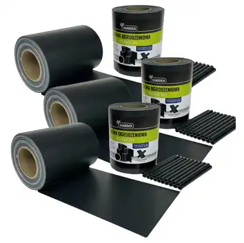 SKARDEN Taśma ogrodzeniowa PVC 3 szt. 19 cm x 35 m z klipsami antracyt