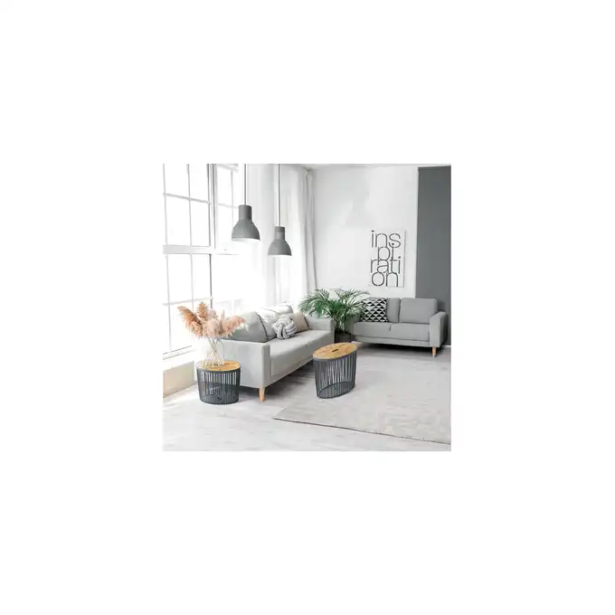 Stolik kawowy, kosz Clubo 55L antracyt Prosperplast