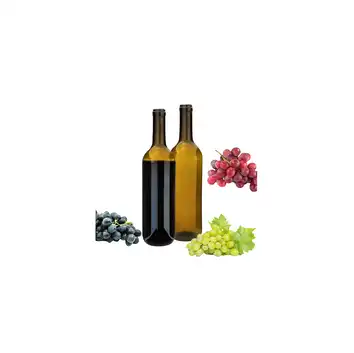 Szklana butelka na wino, alkohol Bordolese 0,75L brąz 10 szt.