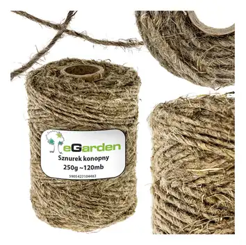 Sznurek KONOPNY 120m/250g naturalny, wytrzymały, ozdobny