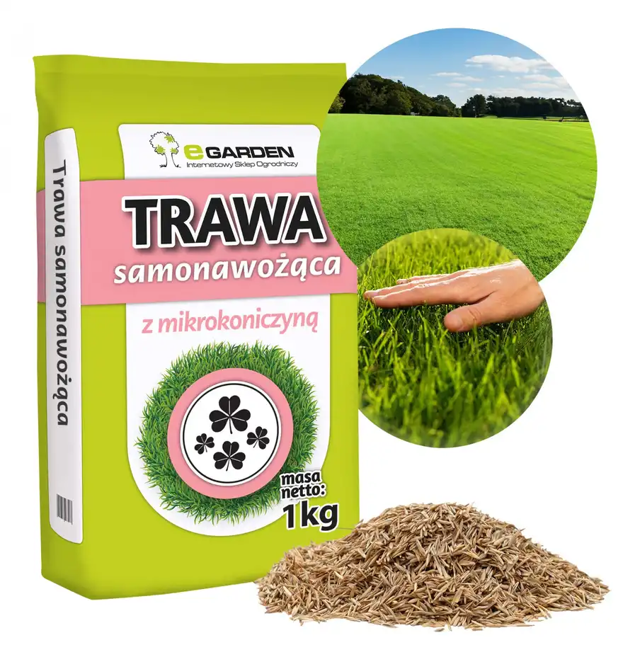 Trawa Samonawożąca z mikrokoniczyną 1kg  40m2 eGarden