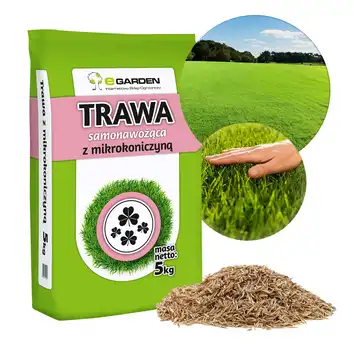 Trawa Samonawożąca z mikrokoniczyną 5kg 200m2 eGarden