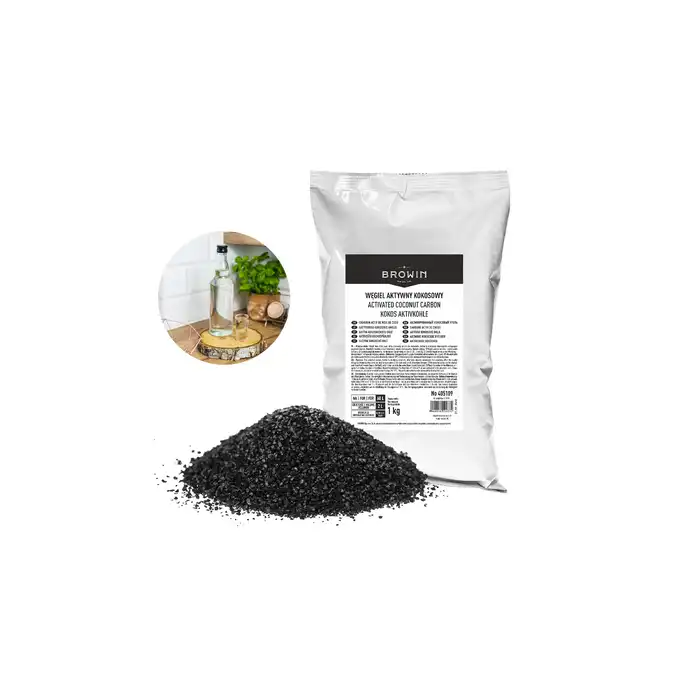 Węgiel aktywny kokosowy gorzelniczy 1 kg Browin