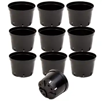 Zestaw Doniczka produkcyjna okrągła, kontener 7,5L/FI 26 cm czarny 10 szt.