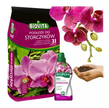 Ziemia do Storczyków BIOVITA + Nawóz Mineralny do Storczyków w Żelu 0,5l BIOPON